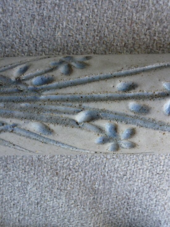 Handmade Hair dryer / curling iron holder, signed pottery main image 4